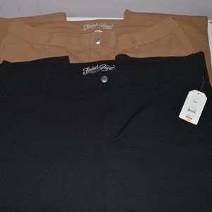 2 Pair Faded Glory Bootcut Ponte Pants Size 26W